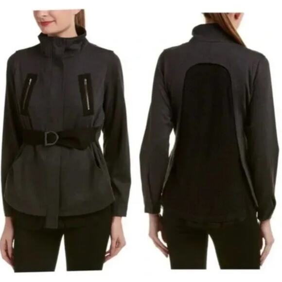 CAbi LOVE, CAROL Jacket Modern Mesh #3184 Back Black Gray Ponte Knit - Small - Picture 1 of 11